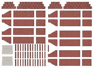 70-7871 - Pfanzsteine und Palisaden rot