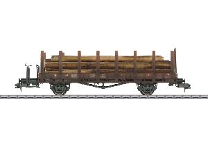540-58385 - Rungenwagen DB Holz gealtert (Epoche III)