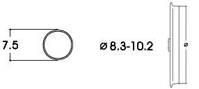 711-40068 - 10 Haftreifen 8,3-10,2mm DC