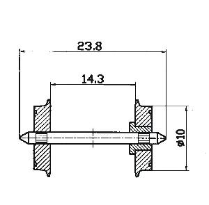 711-40180 - 2 Radsätze 10mm