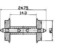 711-40182 - 2 Radsätze 11mm