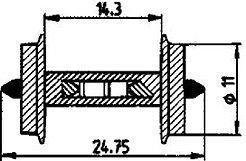 711-40186 - 2 Radsätze 11mm