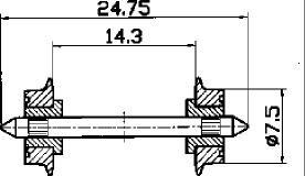 711-40189 - 2 Radsätze 7,5mm