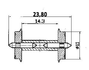 711-40193 - 2 Radsätze 11mm