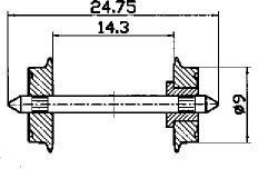 711-40194 - 2 Radsätze 9mm