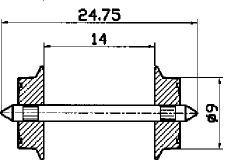 711-40195 - 2 Radsätze 9mm ~