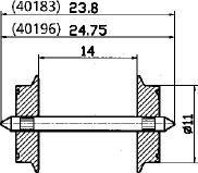 711-40196 - 2 Radsätze 11mm ~