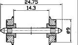 711-40197 - 2 Radsätze 9mm