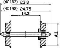 711-40198 - 2 Radsätze 11mm