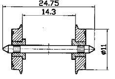 711-40199 - 2 Radsätze 11mm