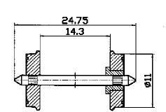 711-40264 - 2 Radsätze 11mm RP25