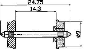 711-40266 - 2 Radsätze 9mm RP25