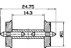 711-40267 - 2 Radsätze 11mm RP25