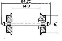 Artikelnummer: 401942 Radsätze 9mm